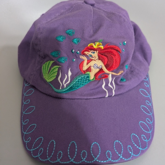 Disney Accessories - Vintage 90's The Little Mermaid Youth Adjustable Hat Purple & Teal Disney Store